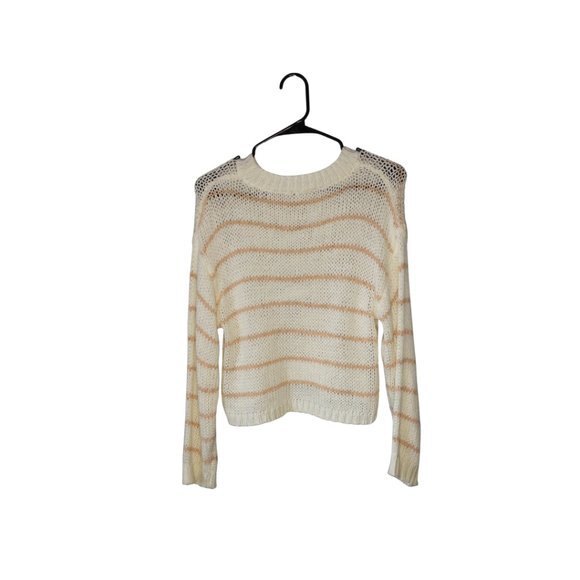 Le Lis Striped Knit Sweater Women’s Small – Pink White Lightweight Pullover Y2K - Picture 4 of 6